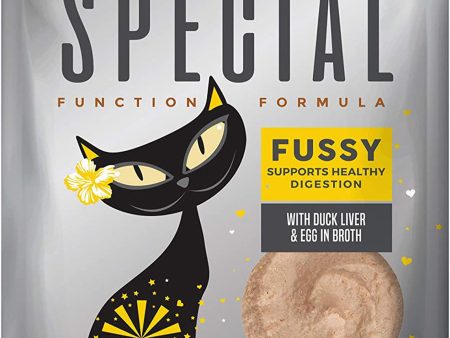 Tiki Pets Cat Special FUSSY with Duck Liver and Egg in Broth 2.4oz. (Case of 12) on Sale