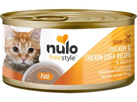 Nulo FreeStyle Smooth Pate Grain-Free Wet Cat Food Chicken & Chicken Liver 12ea 2.8 oz Online Sale