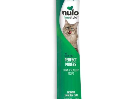 Nulo Freestyle Perfect Purees Grain-Free Cat Food Topper Treat Tuna & Scallop 48ea 0.5 oz, 48 pk Fashion