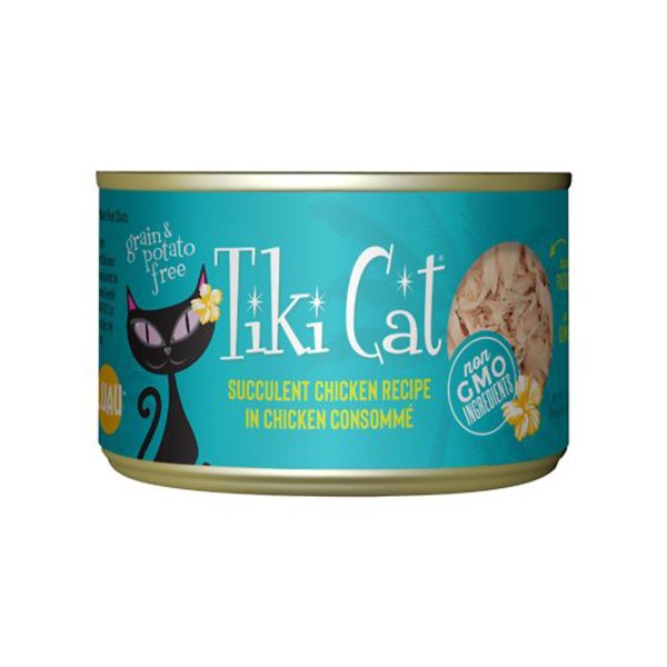 Tiki Pets Cat Puka Luau Succulent Chicken 6oz. (Case of 8) Supply