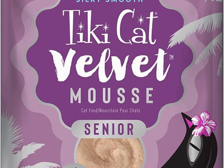 Tiki Pets Cat Velvet Senior Mousse with Salmon and Pumpkin in Broth 2.4oz. (Case of 12) Sale