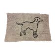 Spot 35” x 24” Tan Clean Paws Micro-fiber Mat For Discount