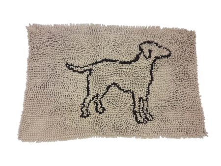 Spot 35” x 24” Tan Clean Paws Micro-fiber Mat For Discount