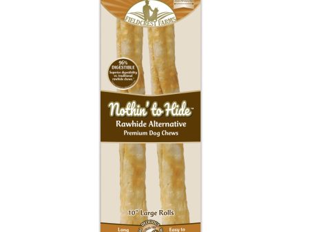 Fieldcrest Farms Nothin  to Hide Roll Dog Treat Peanut Butter 1ea 10 in, LG, 2 pk For Sale