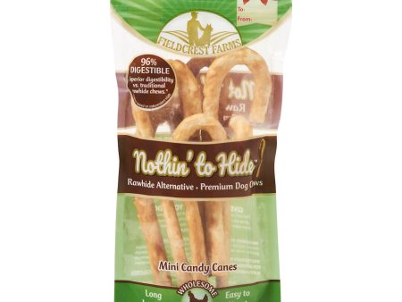 Fieldcrest Farms Nothin To Hide Mini Candy Cane Chicken Dog Treats Chicken 1ea 6 pk Supply