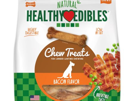 Nylabone Healthy Edibles AllNatural Long Lasting Bacon Chew Treats Bacon, Medium Wolf  Up To 35 Lbs. 12 ct Online Sale