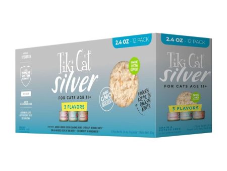 Tiki Pet Cat Silver Chicken 2.4Oz Variety Pack Cheap