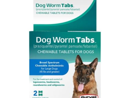 Durvet Dog Worm Tabs 45 Lb-2 count For Discount