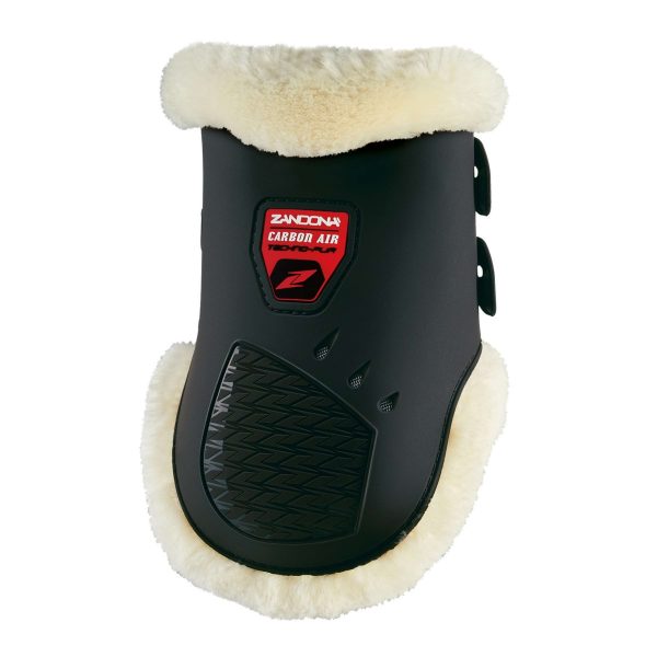 Zandona Strijklappen Carbon Air Techno Fur Fetlock Zwart Hot on Sale